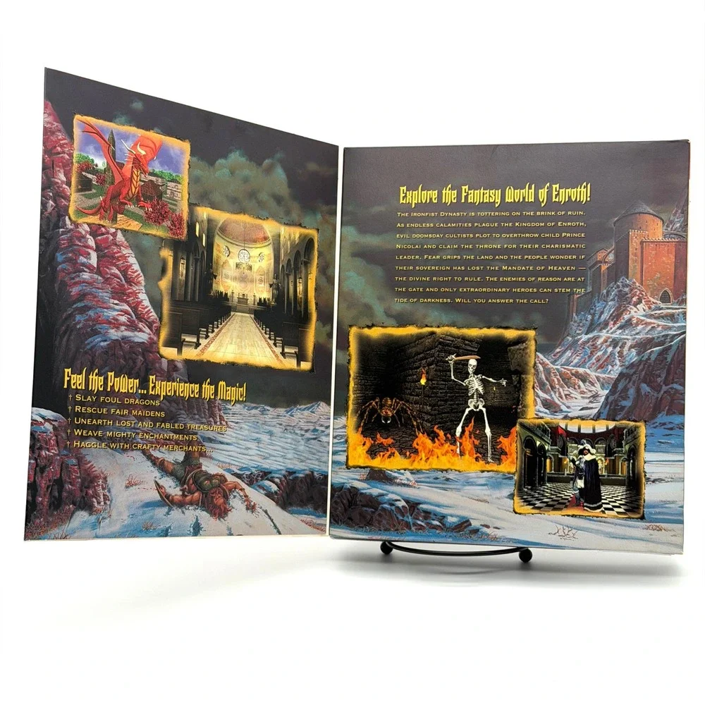 Might & Magic VI Mandate of Heaven PC Game 1998 Big Box Cloth Map New World